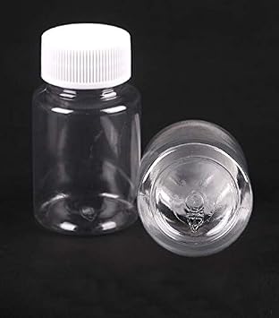 12 Pcs 100 ml Empty Clear Plastic Bottles with White Screw Caps Portable Storage Containers for Liquids Chemicals Powders and Solid Samples