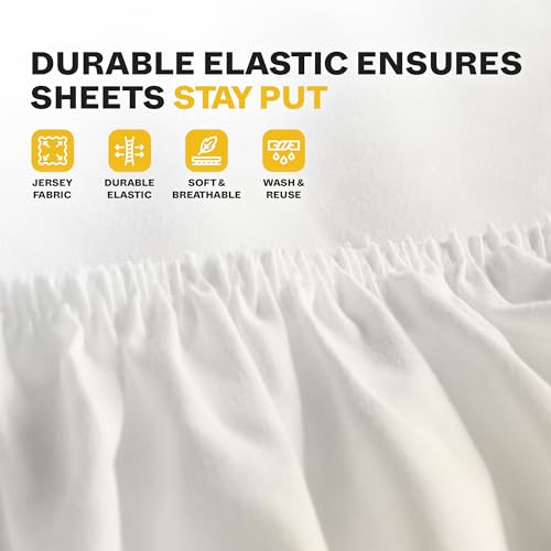 Avalon Bedding Fitted Hospital Bed Sheets - Knitted Jersey Sheets for Hospital Bed Fitted Sheet with All Around Elastic - Twin Size 36\" x 84\" x 16\" (Pack of 2) - Thumbnail 5