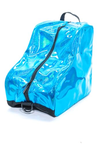 Fydelity Roller Skate Bag for Women, Quad Ice Figure Skate Bag, Blue