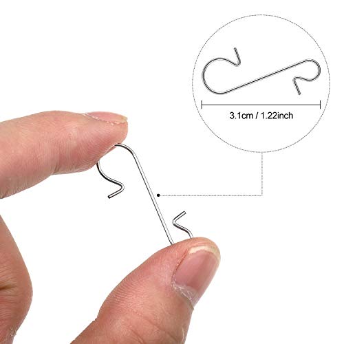 Willbond 300 Pieces Christmas Ornament Hooks Christmas Tree Hanger Xmas Ornament Hooks With Storage Box For Christmas Tree Decoration (Silver) #TOP1