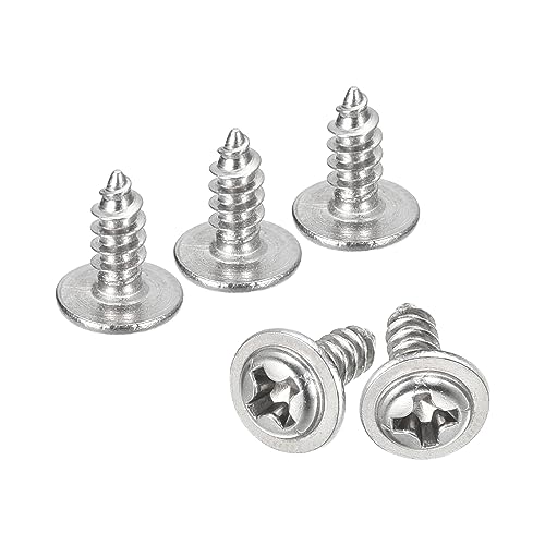 Amazon | uxcell パンヘッドタッピンねじ ワッシャー付き ST3x8x7 mm