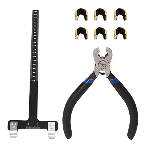 Bow Nocking Points Pliers Set Lightweight Accurate Fastening for Various Bows Aluminum Alloy Compound Pulley Kit for Archery Enthusiasts (Black Set)