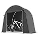 Outsunny Garagenzelt 245x120x200 cm wasserdicht Fahrradgarage mit aufrollbar Reißverschlusstür, wetterfest Lagerzelt Gerätezelt Carport für Fahrräder Gartengeräte Dunkelgrau