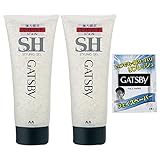 【Amazon.co.jp限定】 GATSBY(ギャツビー) スタイリングジェル スーパーハード メンズ スタイリング剤 ヘアジェル 速乾性 強力 セット 持続 シトラス系の香り セット 200g×2個+サンプル(洗顔シート1枚)