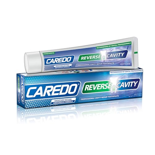 CAREDO Cavity Reversal Hydroxyapatite Toothpaste for Adults, Cavity Tooth Filler as Home Cavity Repair, Fluoride Free Reverse Cavities Treatment for Tooth Decay Repair, Remineralizing Repair 3.52OZ