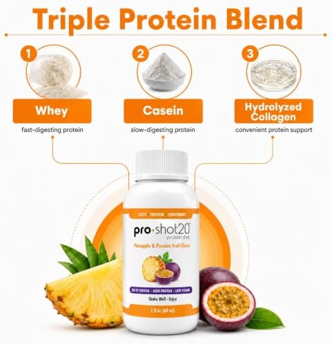 Pro·shot20™ Protein Shot, Pineapple & Passion Fruit, 4 Pack — 사진 6