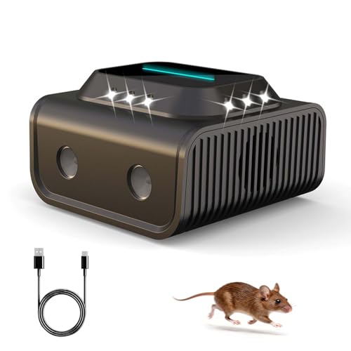 Marten deterrent with LED flash light, marten deterrent attic, USB ultrasonic mouse and rats, martens repel 360° ultrasound mouse repellent, martens deterrent house, house, garden, garage, 3 working