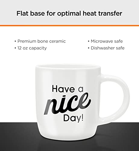 Galvanox Funny Coffee Mug With Warmer Have A Nice Day Sarcastic Coffee Mug With Electric Heated Base - Novelty Christmas Gift Idea For Coworker/Coffee Lover, Men/Women (Gift Boxed) #TOP4