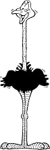 Autocollant Décoratif Autruche 0146 Noir Mat, Style Cartoon 15 cm