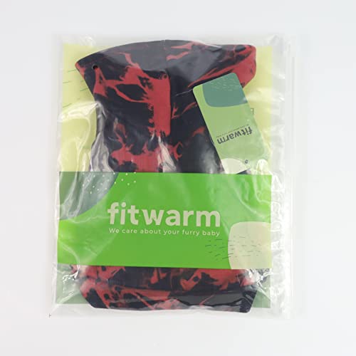 Fitwarm Tie Dye Dog Hoodie Puppy Sweatshirt Pocket Doggie Winter Clothes Sweatshirt Pet Hooded Coat Cat Jackets Apparel Red Medium #TOP6