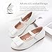 Stelle Girls Mary Jane Dress Shoes Ballerina Flat with Bow for Toddler/Little/Big Kids(GMJ009-White,7MT)