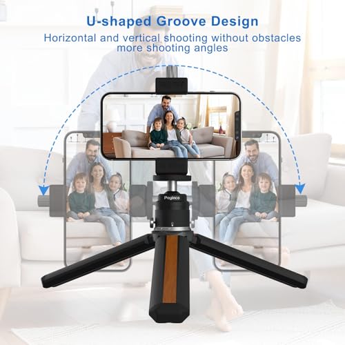 Poyinco Camera Tripod Mini Ball Head with 1/4\" Hotshoe Mount Adapter 360 Degree Rotatable Aluminum Tripod Head for Monopod DSLR Cameras Phone Gopro Max Load 6.6lbs/3kg