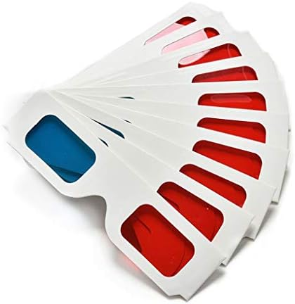 rongweiwang 10pcs/set Universal Paper Anaglyph 3D Glasses Red Blue Video Anaglyph Glasses TV Anaglyph Glasses Cardboard Movie Ge DVD Video TV 3D Glasses