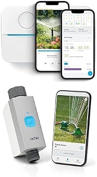 Rachio 3 16 Zone Smart Sprinkler Controller + Smart Hose Timer Bundle Automate Water & Sprinkler Schedules for Lawn, Garden, Yard Care
