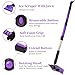 HEEYA 56 Inch Truck Snow Brush and Ice Scraper with Long Handle, Heavy Duty Snow Broom with Foam Grip for Pushing Heavy Snow for SUV Car Automobile Vehicle Windshield Window - Purple