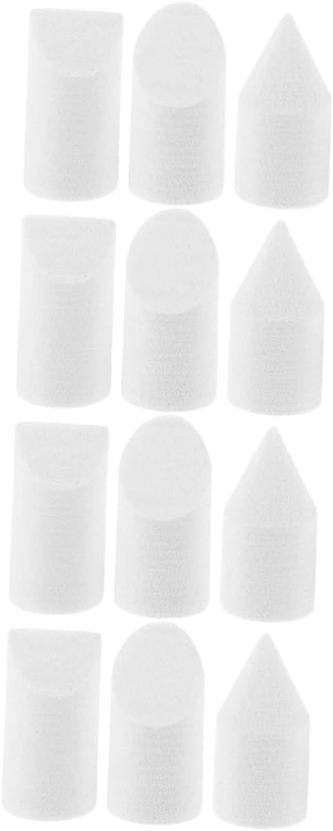 4sets Tools Art Brush Cleaner Paint Mixing Tool Sketching Clean Replacement Head Sketch Wipe Sketching Pen Sketch Trimmer Eraser Blending Stump 3pcs*4