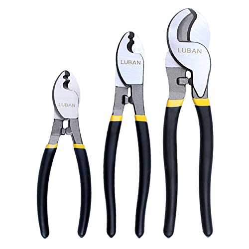Luban 6" 8" 10" Heavy Duty Cable Cutter Set, High Leverage Cutter For Aluminum, Copper, Wire, Communications Cable #TOP17
