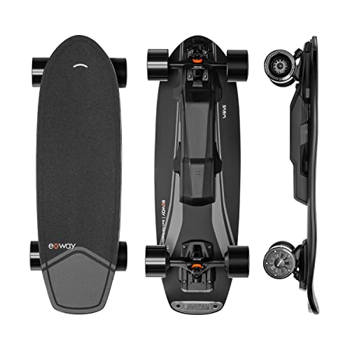 Exway Wave Hub 180Wh Electric Skateboards with Remote, Top Speed of 23 Mph, Quick-Swap Battery, 440 LBS Max Load, IP55 Waterproof, Mini Cruiser for Adults & Teens (HUB)