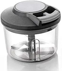 Plastic Chopper with Pull Cord Technology and 3 Stainless Steel Blades Eco Friendly for Vegetable & Fruit Plastic Manual Hand Pull Food Chopper Large Capacity Kitchen Onion Garlic Vegetable Blender