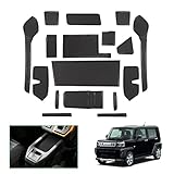 【GAFAT】ダイハツ タフト LA900S/LA910S型 2代目 2020年～現行 Daihatsu TAFT 新型 専用 ドアポケットマット ラバーマット ゴム 防音 ドリンクホルダー ドレスアップ タフト インテリアラバーマット 汚れ防止 右ハンドル専用 傷防止 滑り止め (ブラック)