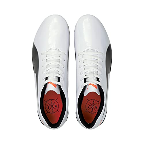 PUMA PUMA Men's EVOSPEED PREP SPRINT 3 Track and Field Shoe, Puma White-Puma Black-Lava Blast, 11