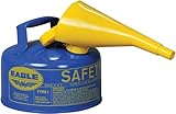Eagle UI-10-FSB Type I Metal Safety Can with F-15 Funnel, Kerosene, 9