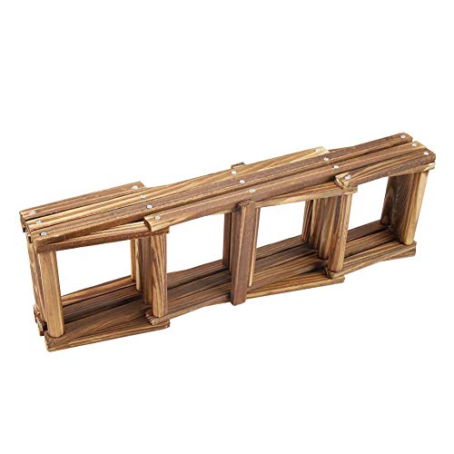 Soporte de vino plegable de madera para 10 botellas miniatura 7