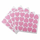 FAZHBARY Pink Heart Stickers Heart Shaped Stickers Envelope Seal for Scrapbook DIY 20 Sheets