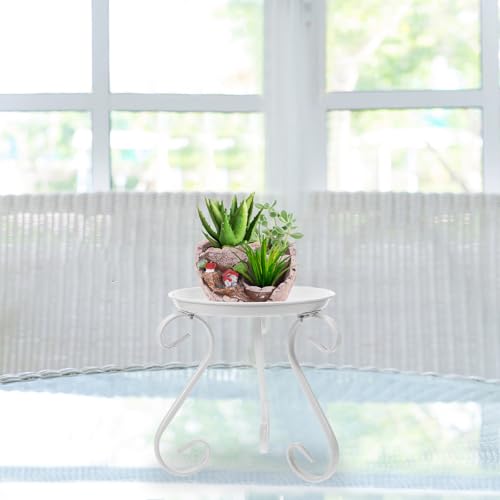 Design simple et élégant pour bureau support pot de fleurs fer blanc