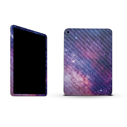 Image of MightySkins Carbon Fiber Skin Compatible with Apple iPad 10.9 inch 10th Gen (2022) Full Wrap Kit - Violet Stars | Protective, Durable Textured Carbon Fiber Finish | Easy to Apply | Made in The USA
