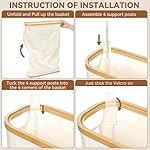 GARPROVM Toilet Paper Storage Basket with Lid, Slim Free Standing Toilet Roll Storage Holder Stand with See Through Window, Holds up to 20 Regular Rolls or 12 Mega Rolls Bathroom Organizer, Beige - Image 5