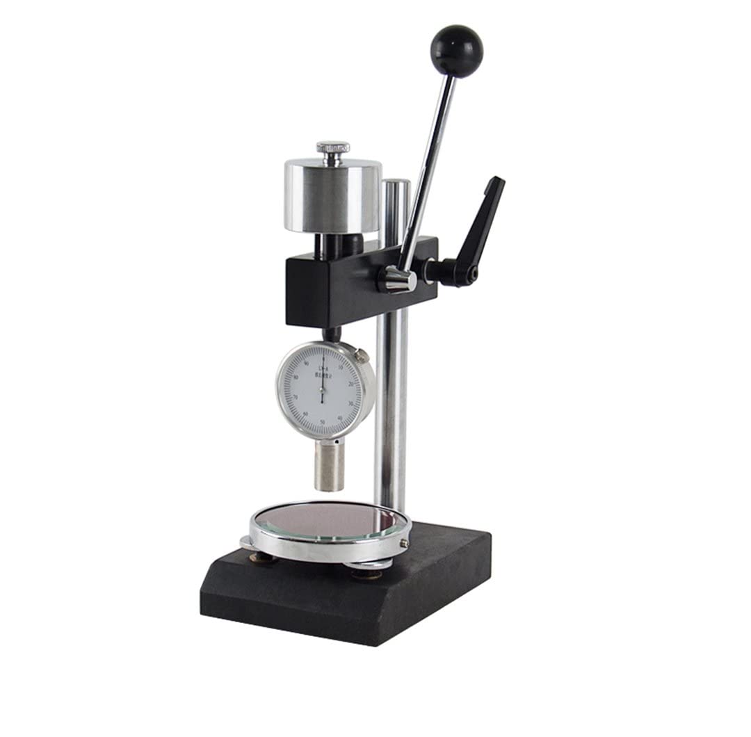 Shore Hardness Test Stand LAC-YJ with Single Needle LX-C-1 Shore Hardness Tester Meter Type C Durometer Recommend Measuring Hardness Range 10 to 90HC