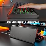 Lumsburry Computer Keyboard, 87 Keys Compact Wired USB Keyboard with Rainbow LED Light Up Backlit for PC Gaming Laptop Teclado Gamers Office Working