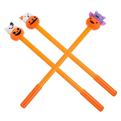 NUOBESTY 3pcs Halloween Pumpkin Pens Kawaii Ballpoint Pens for Teachers Students and Halloween Decor Smooth Writing Sturdy Material As