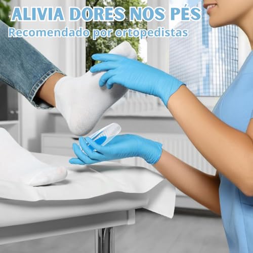 Kit 2 Pares Palmilha Calcanheira De Gel Silicone Ortopédica Protetor De Calcanhar Massageadora Confo