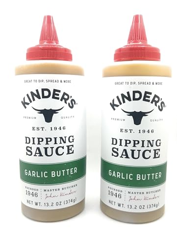 Kinder's Marinades, BBQ, Dipping & Wing Sauces - 2 bottles (Garlic Butter Dipping)