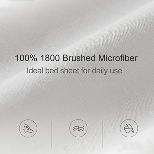 Blessliving Abstract Marble Fitted Sheet, Wrinkle, Fade, Stain Resistant Deep Pocket Bed Sheet, Grunge Black White Marbled Pattern thumb #3