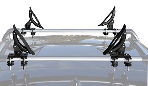 DrSportsUSA Car Roof Universal Kayak Canoe Saddle Rack for Car Rack Kayak Canoe Brackets with Bow and Stern Lines