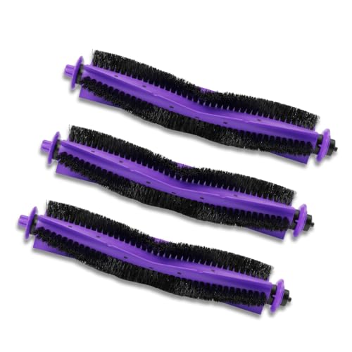 OE ORIELIXIR Replacement Roller Brush Compatible with Narwal J3 Robot Vacuum, V-Shaped Anti-Tangle Rubber & Bristle Combo Main Brush Roll for Hard Floor Carpet Pet Hair (3 Sets)