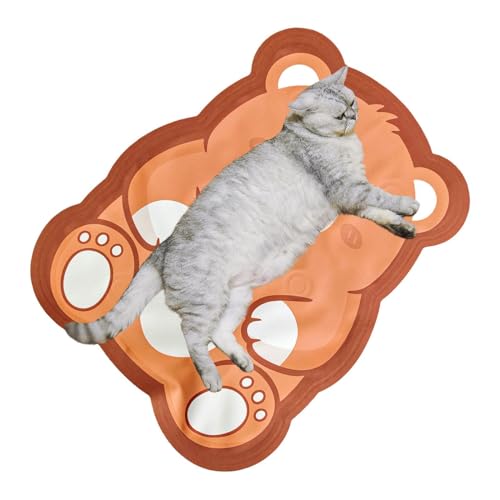 Dog Cooling Pad - Water Filling Sleeping Pad, 14 Inches Pet Rug for Resting, Scratch Proof Design, Pet Mat Piece with Bear Shape