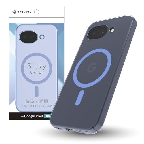 TRINITY �g���j�e�B GooglePixel10a�p [Silky Armor] �}�O�l�b�g�z�����A�N�Z�T���[�Ή� �V���L�[�^�b�`�P�[�X TR-PX2610A-SA-CLBL