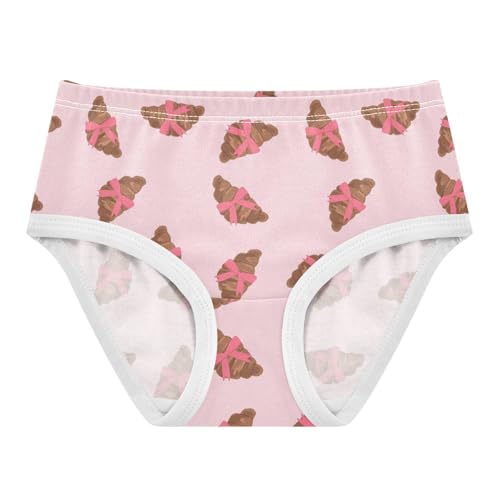 Girls' Underwear Croissants Ribbons Cotton Stretch Comfort Toddler Panties