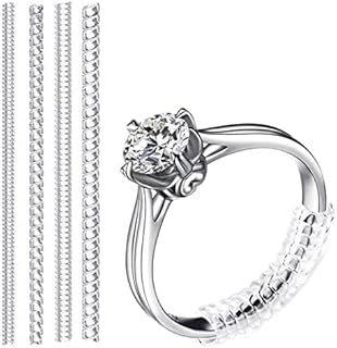 Ring Size Adjuster Ring Guard Clip Invisible Tightener Transparent Resizer for Loose Ring Set of 4 Sizes Pack of 4