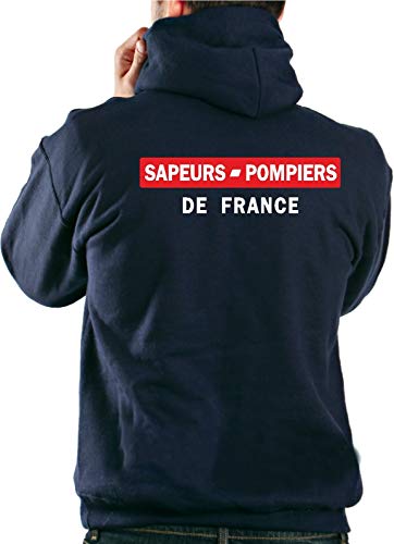 Sweat à Capuche (Navy/Bleu Marine) Sapeurs Pompiers de France - Rouge/Blanc - Bleu - Medium Cover