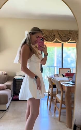 Satin Cowl Neck Homecoming Dresses for Teens 2025 with Bow Strapless Short Prom Cocktail Party Gown4