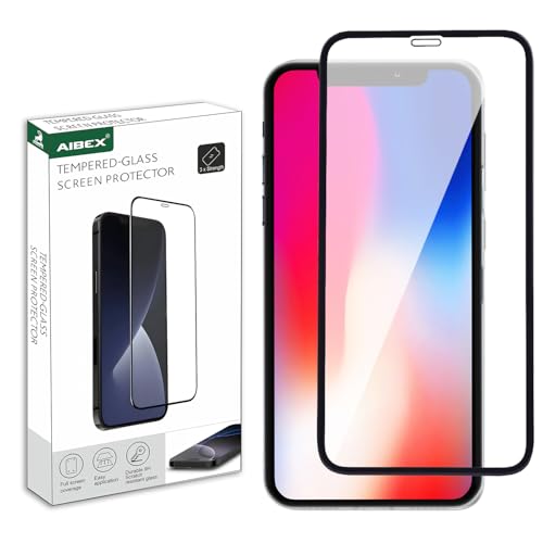 Image of AIBEX Military-Grade Tempered Glass Screen Protector Compatible for iPhone X /XS / 11 Pro Edge to Edge Coverage with Easy Installation kit