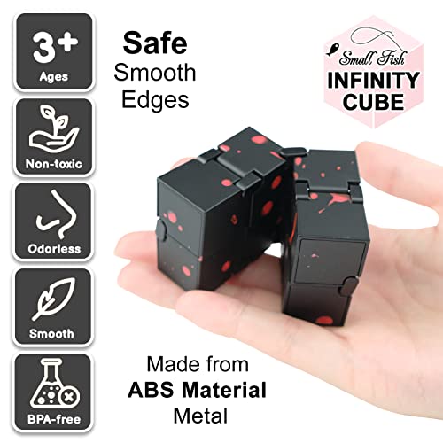 image for SMALL FISH Fidget Infinity Cube - Built-in Metal Never Ending Infinity