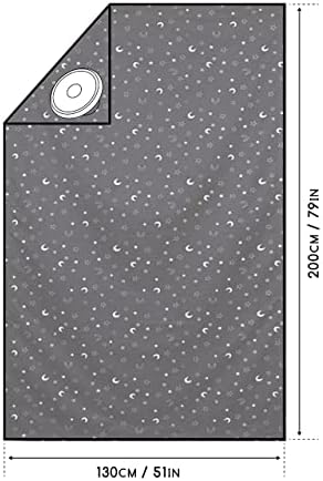 Moonzzz by Kii Portable Blackout Blind Adjustable Size Easy Stick with Suction Cups 200cm x 130cm Curtain Window Shades for Bedroom, Kitchen, Roof Window, Nursery