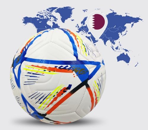 Soccer Ball Training Football Size 5, Indoor Outdoor Soccer Training Ball Football for Playground Players Fans Youth Competition Training Test