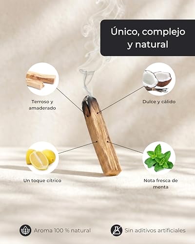 Miniatura 8 de Incensera Palo Santo 8 Varillas De Incienso Natural De 10 Cm Para Palo Santo Limpieza Energética Del Hogar Madera Sagrada Ecológica Para Meditación, Aromaterapia Y Inciensos Naturales